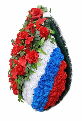 Венок Флаг с цветами 1,2м